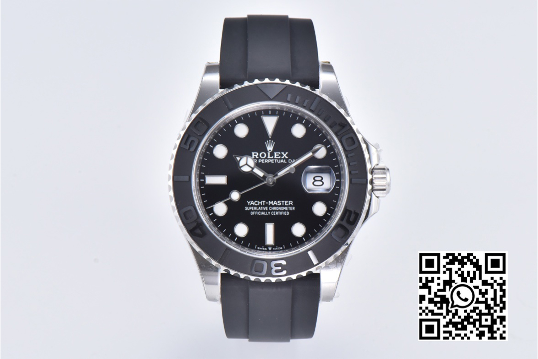 Rolex Yacht-Master 42mm 226659 Clean Factory Best Edition 3D Black Ceramic Bezel on Oysterflex Strap VR3235