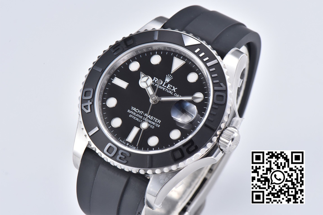 Rolex Yacht-Master 42mm 226659 Clean Factory Best Edition 3D Black Ceramic Bezel on Oysterflex Strap VR3235