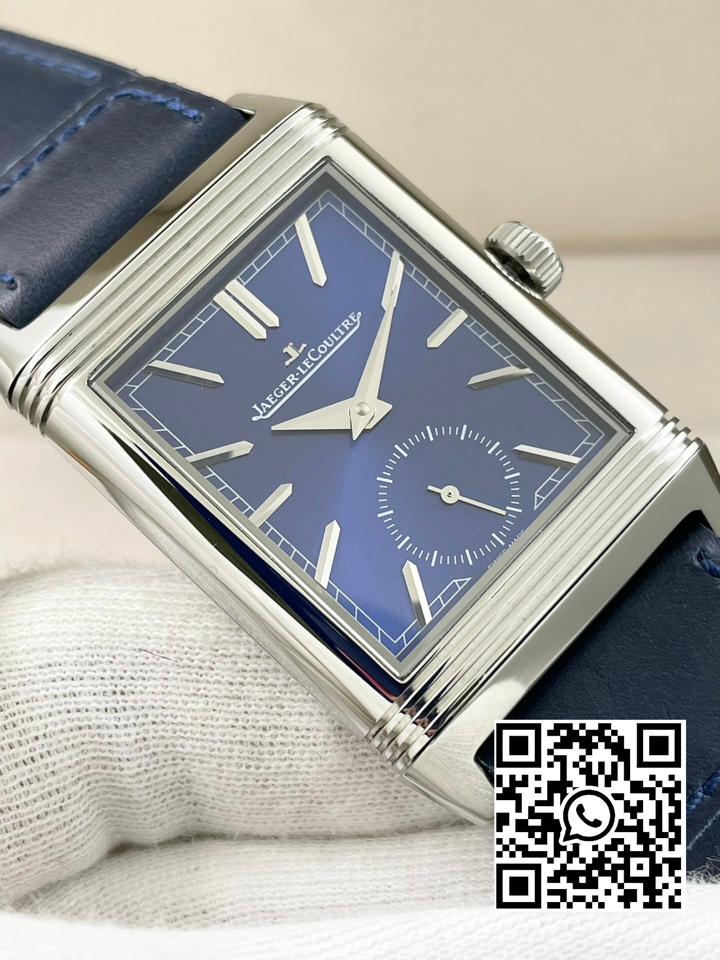 Jaeger-LeCoultre Master Reverso Tribute Small Seconds 3988482 SS MG Factory 1:1 Best Version Blue Dial