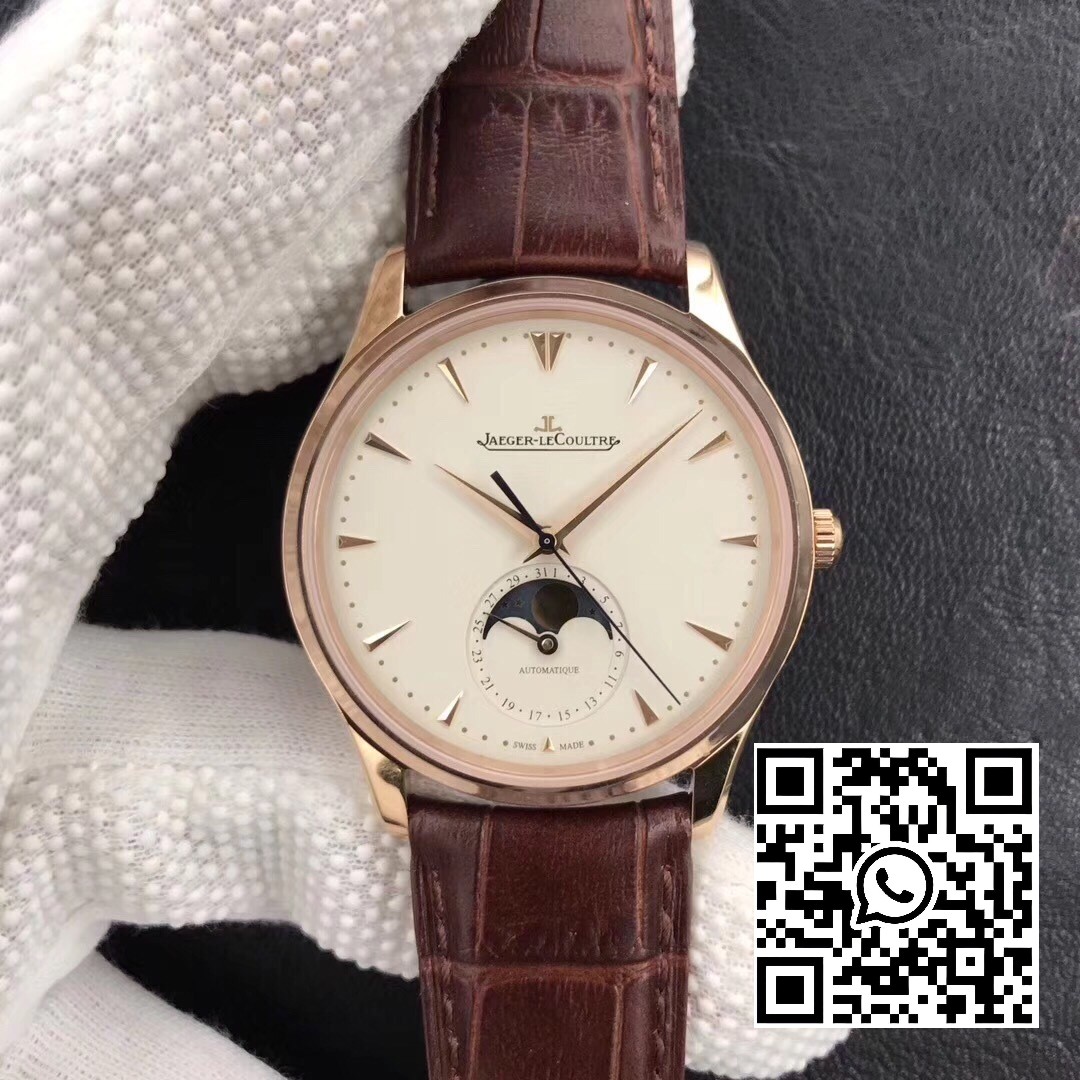 Jaeger-LeCoultre Master Ultra Thin Moon 1362520 RG ZF Factory 1:1 Best Edition White Dial