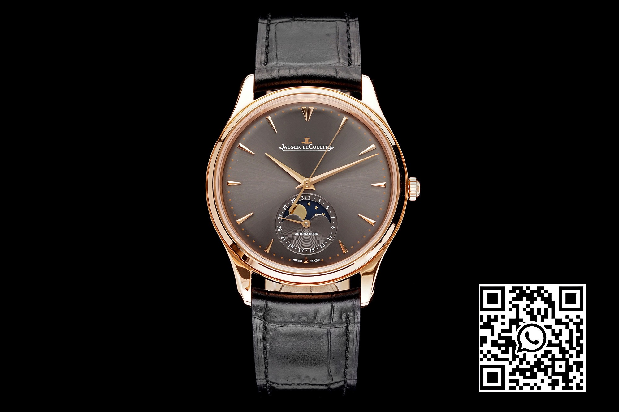 Jaeger-LeCoultre Master Ultra Thin Moon 136255J RG AZ Factory 1:1 Best Edition Gray Dial