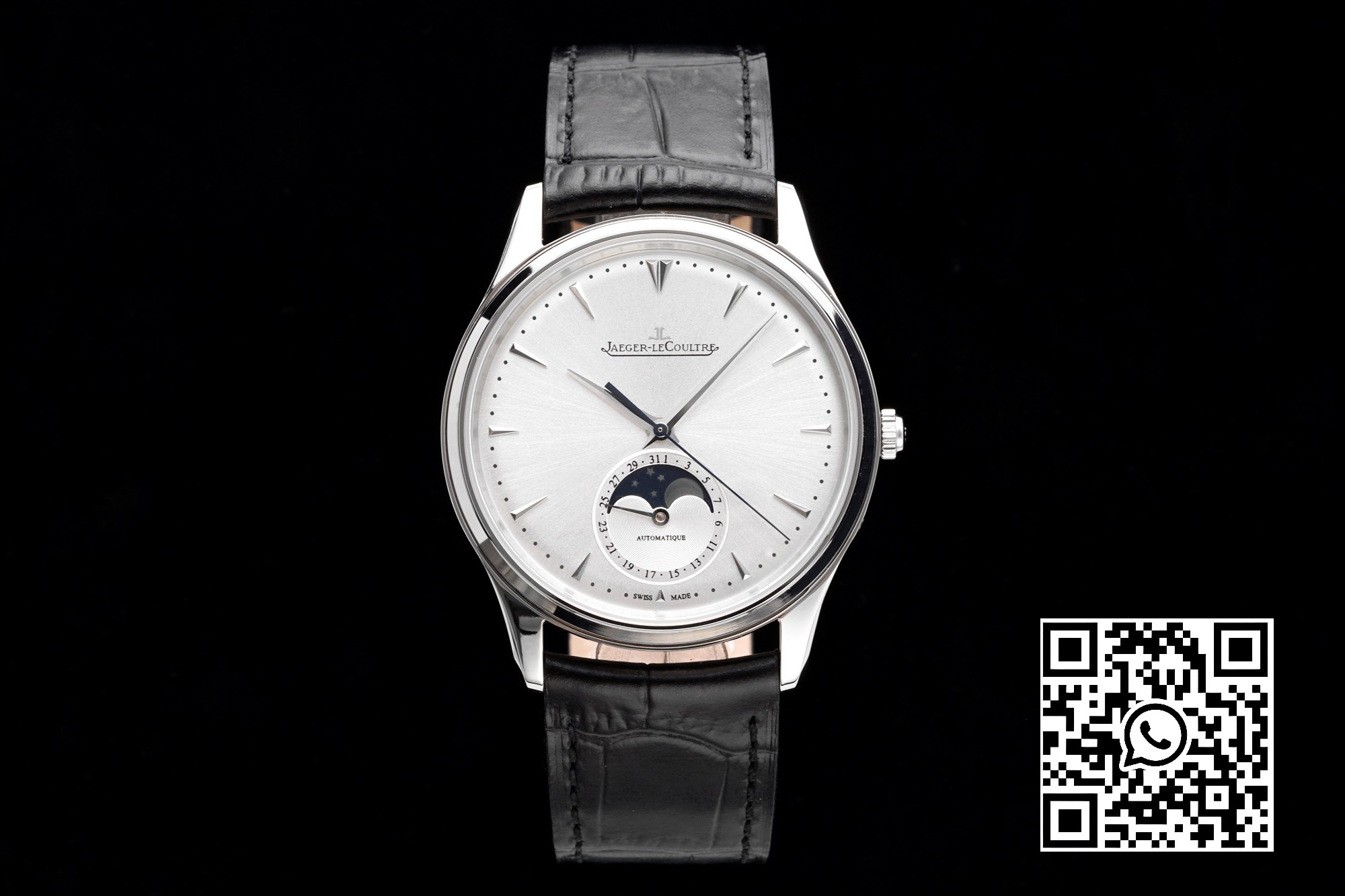 Jaeger-LeCoultre Master Ultra Thin Moon 1368420 SS AZ Factory 1:1 Best Edition Silver Dial