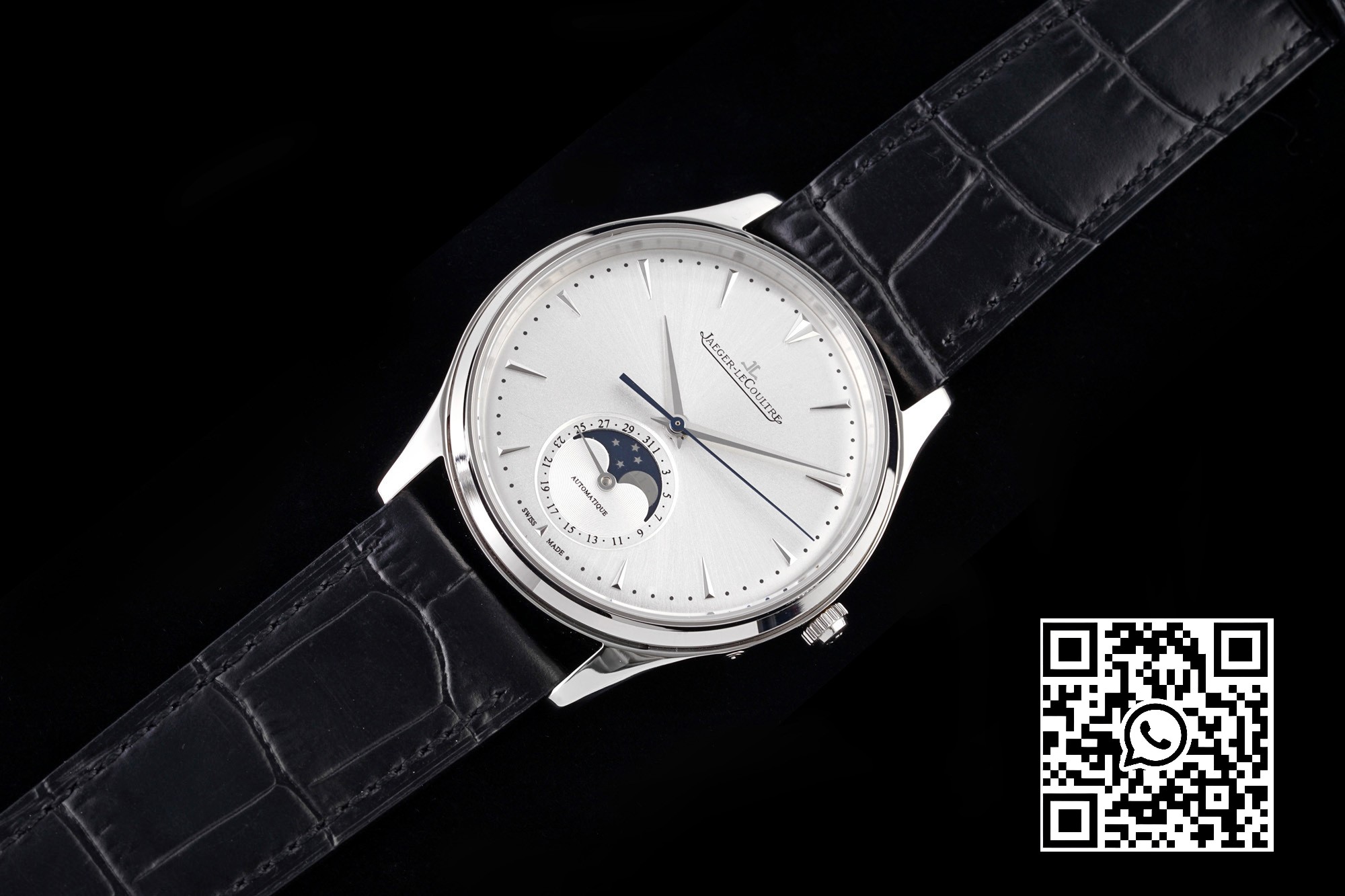 Jaeger-LeCoultre Master Ultra Thin Moon 1368420 SS AZ Factory 1:1 Best Edition Silver Dial