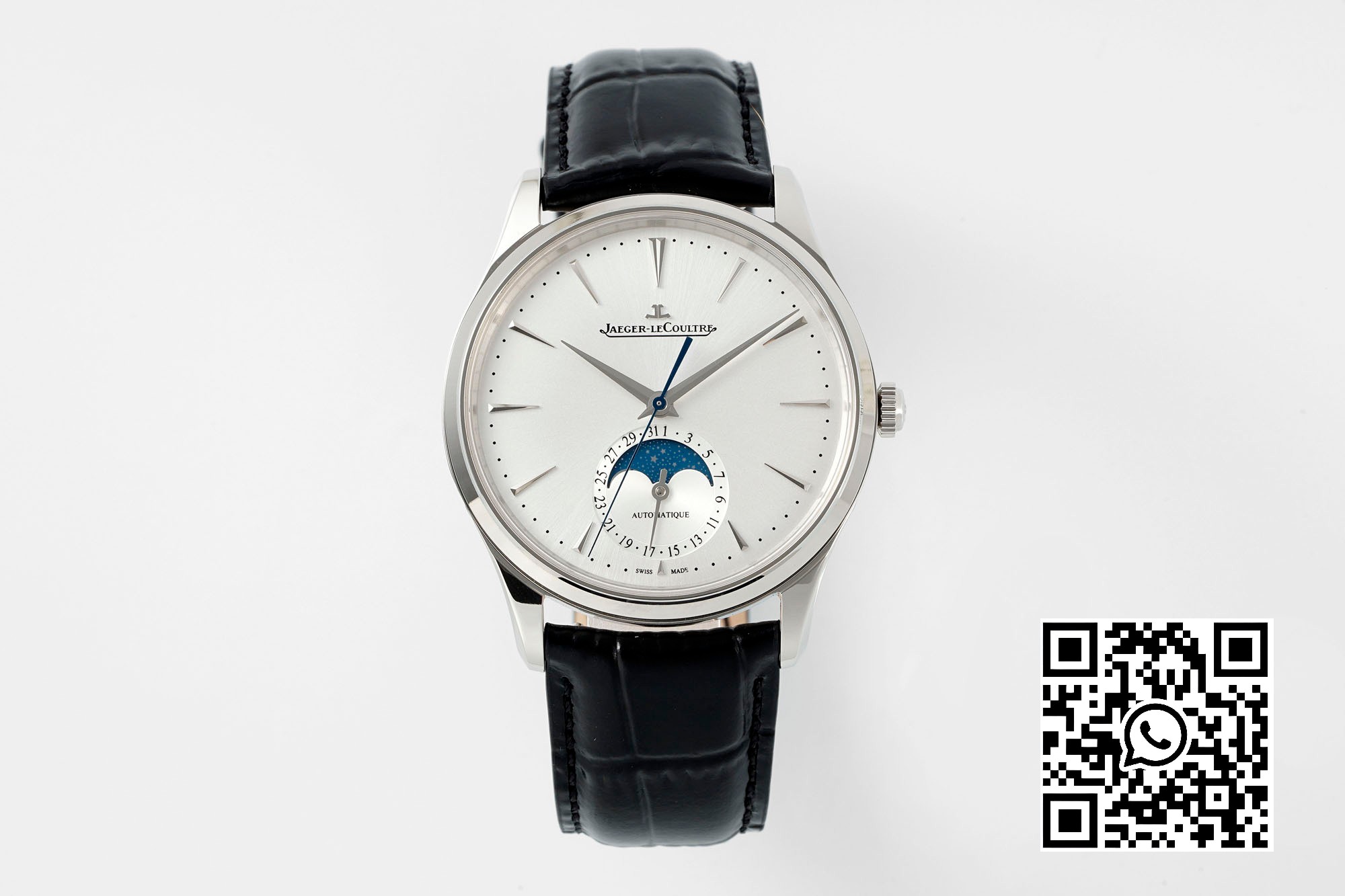 Jaeger-LeCoultre Master Ultra Thin Moon 1368430 SS APS Factory 1:1 Best Edition White Dial