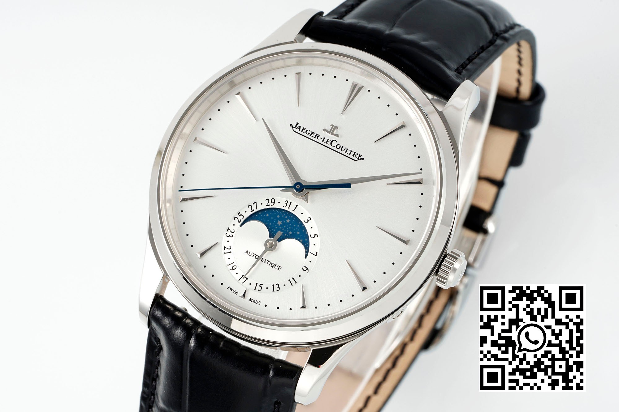 Jaeger-LeCoultre Master Ultra Thin Moon 1368430 SS APS Factory 1:1 Best Edition White Dial