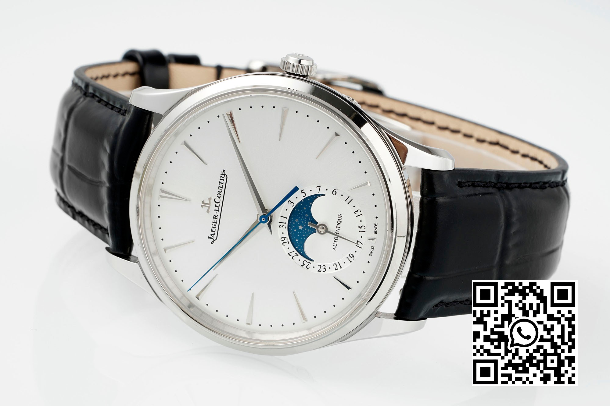 Jaeger-LeCoultre Master Ultra Thin Moon 1368430 SS APS Factory 1:1 Best Edition White Dial