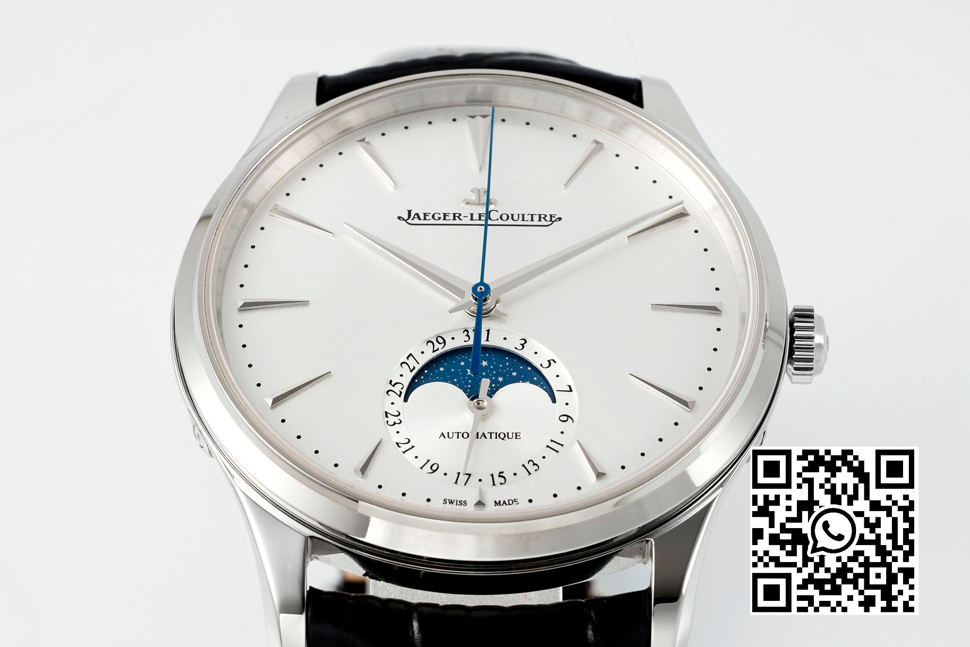 Jaeger-LeCoultre Master Ultra Thin Moon 1368430 SS APS Factory 1:1 Best Edition White Dial