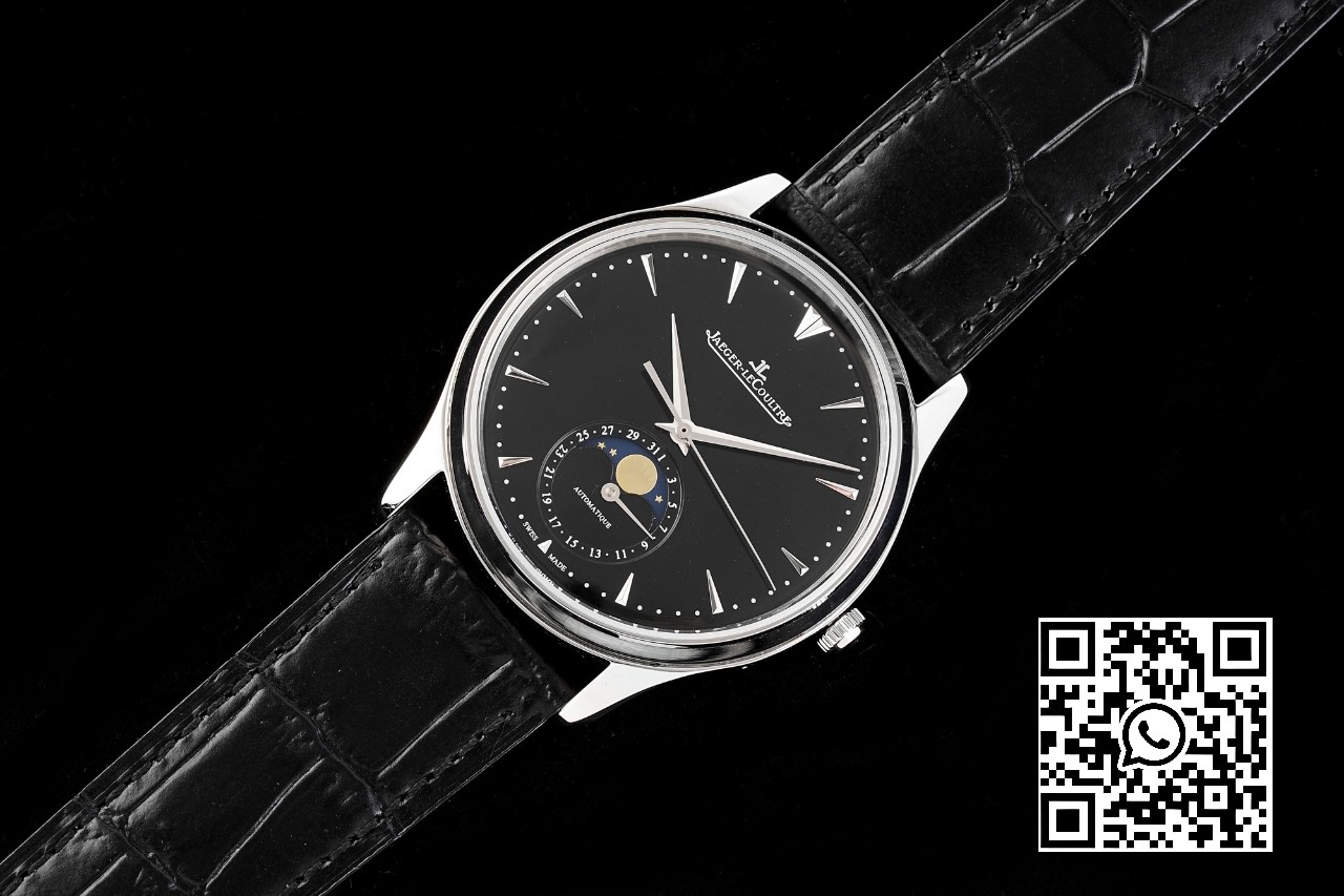 Jaeger-LeCoultre Master Ultra Thin Moon 1358470 SS AZ Factory 1:1 Best Edition Black Dial