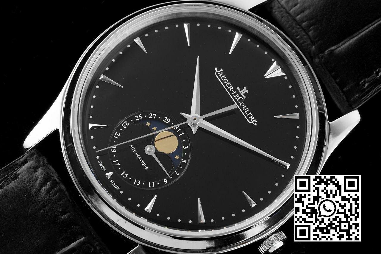 Jaeger-LeCoultre Master Ultra Thin Moon 1358470 SS AZ Factory 1:1 Best Edition Black Dial