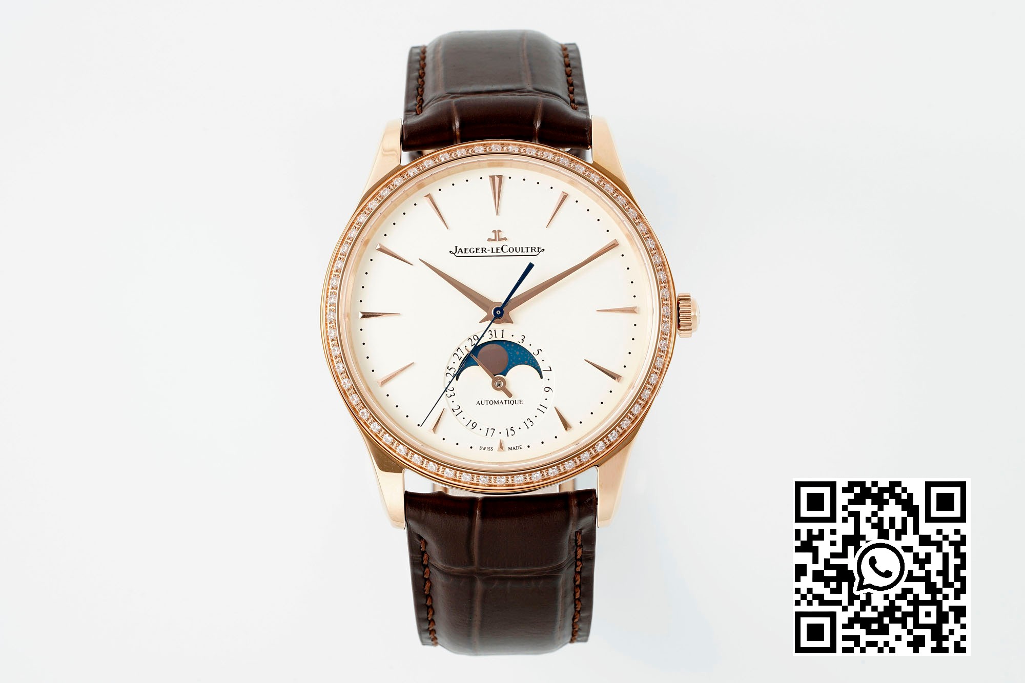 Jaeger-LeCoultre Master Ultra Thin Moon 1362503 RG APS Factory 1:1 Best Edition White Dial