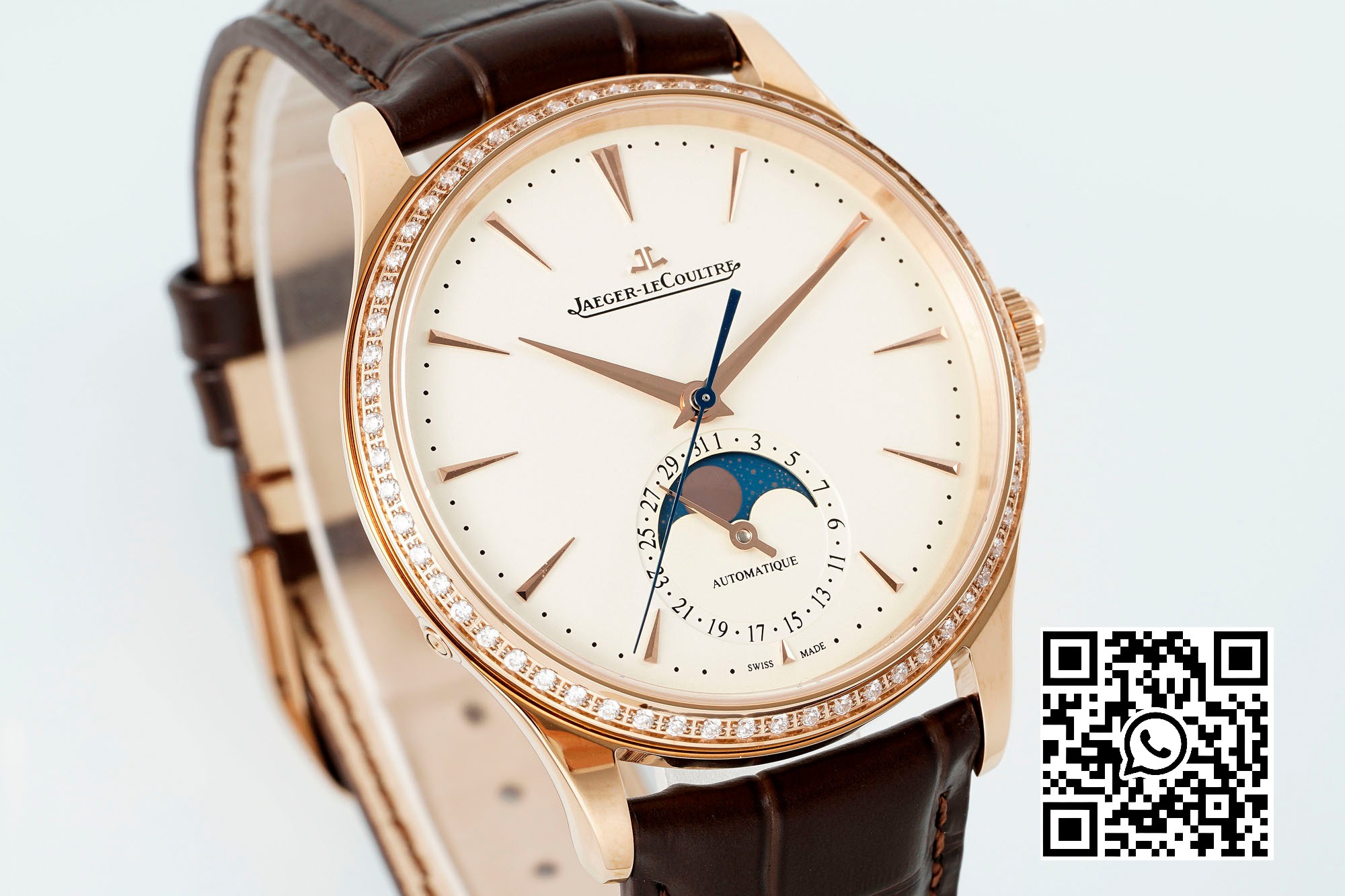 Jaeger-LeCoultre Master Ultra Thin Moon 1362503 RG APS Factory 1:1 Best Edition White Dial