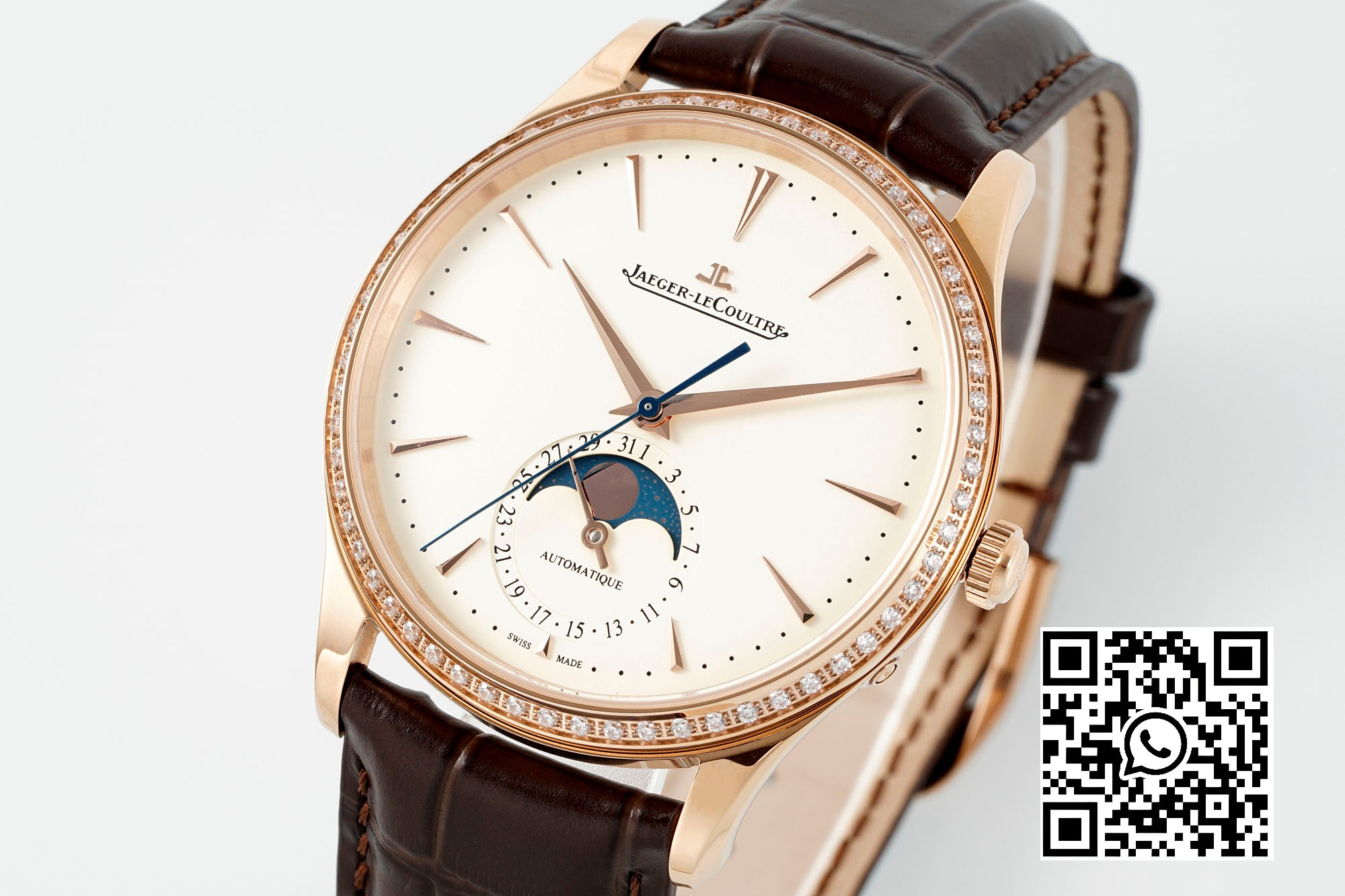 Jaeger-LeCoultre Master Ultra Thin Moon 1362503 RG APS Factory 1:1 Best Edition White Dial