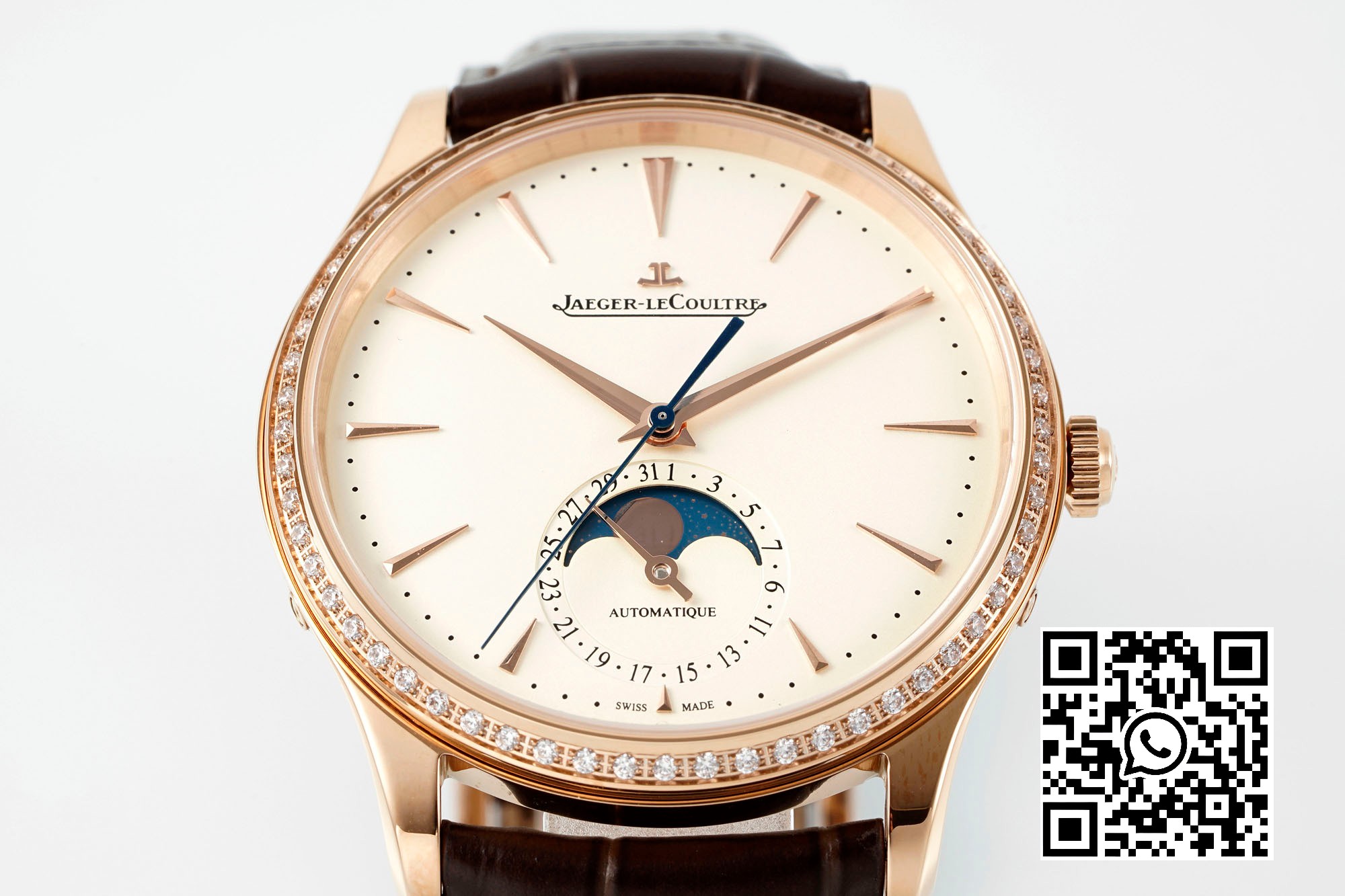 Jaeger-LeCoultre Master Ultra Thin Moon 1362503 RG APS Factory 1:1 Best Edition White Dial