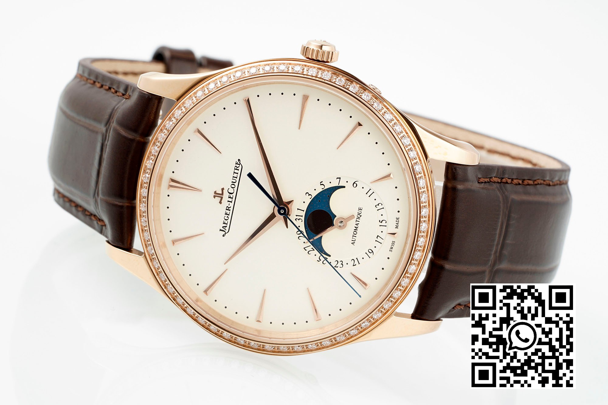 Jaeger-LeCoultre Master Ultra Thin Moon 1362503 RG APS Factory 1:1 Best Edition White Dial