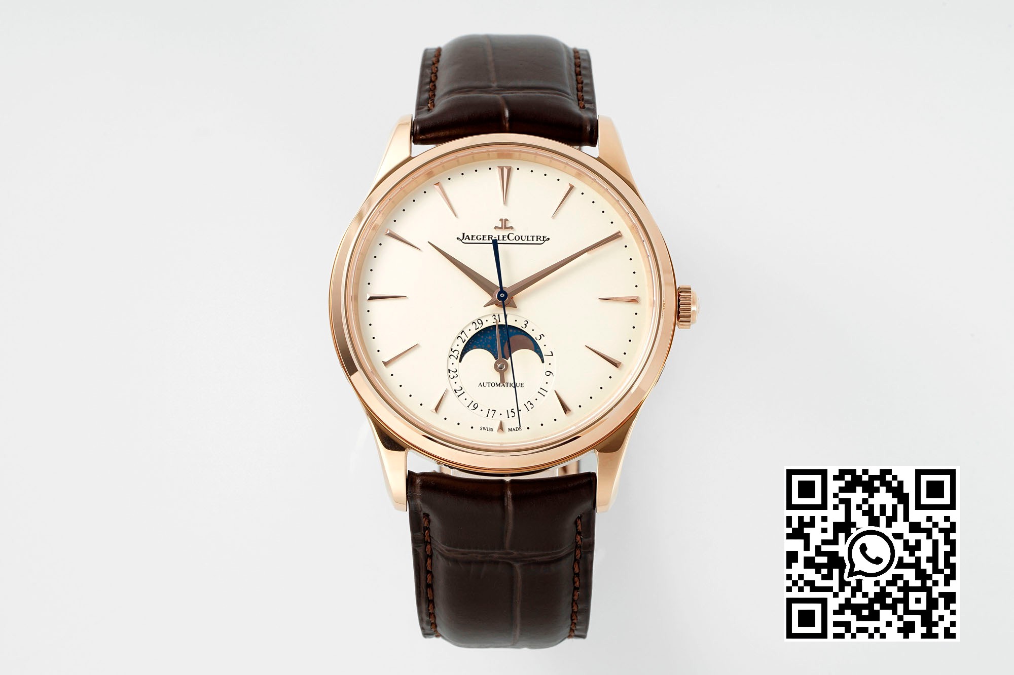 Jaeger-LeCoultre Master Ultra Thin Moon 1362511 RG APS Factory 1:1 Best Edition White Dial