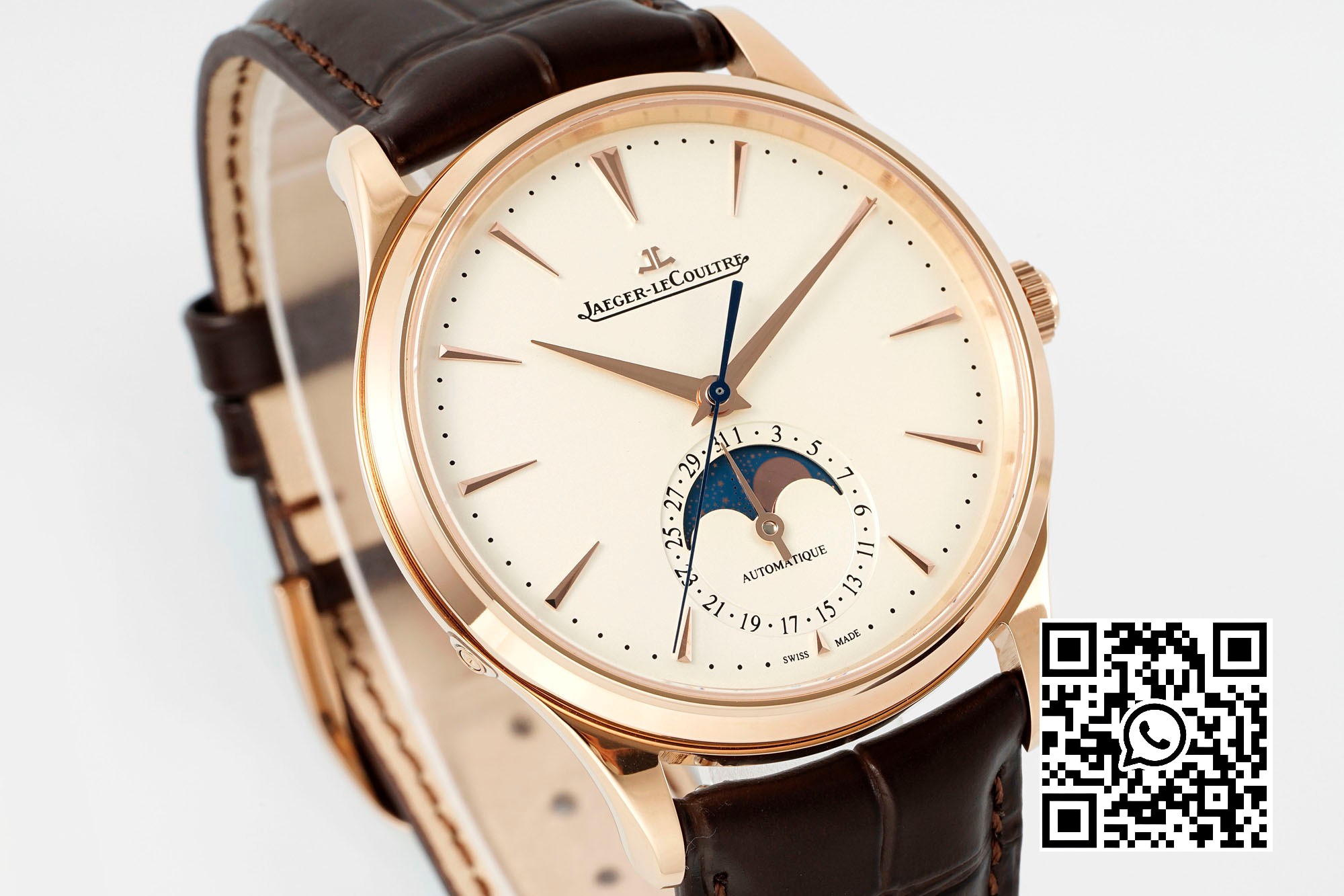 Jaeger-LeCoultre Master Ultra Thin Moon 1362511 RG APS Factory 1:1 Best Edition White Dial