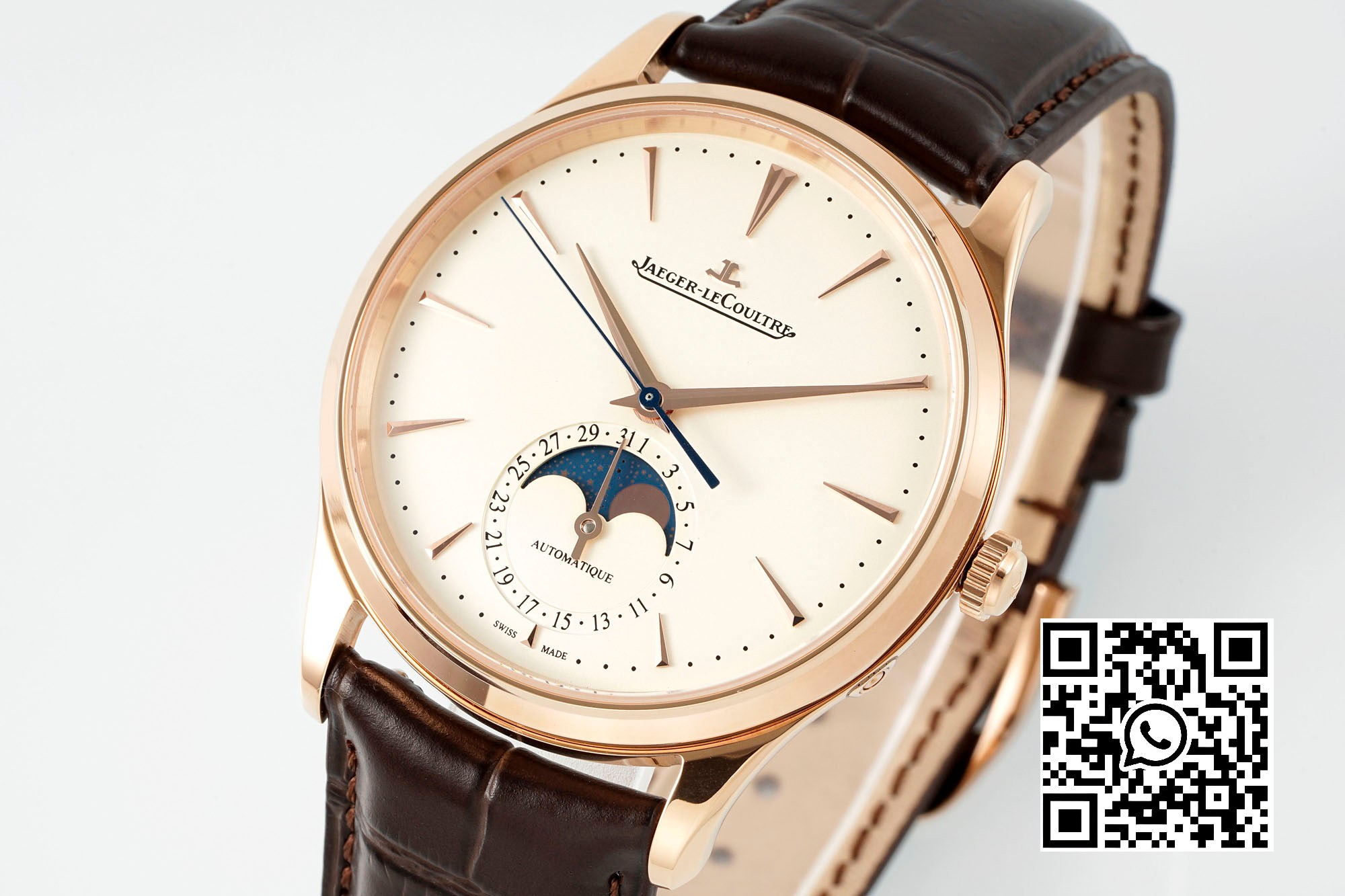 Jaeger-LeCoultre Master Ultra Thin Moon 1362511 RG APS Factory 1:1 Best Edition White Dial