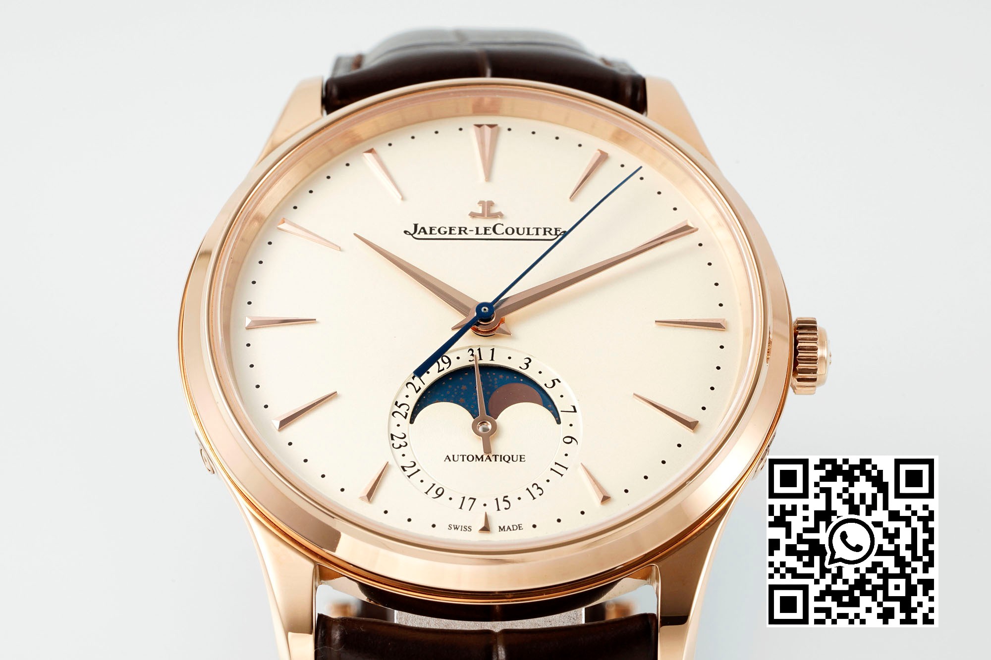 Jaeger-LeCoultre Master Ultra Thin Moon 1362511 RG APS Factory 1:1 Best Edition White Dial