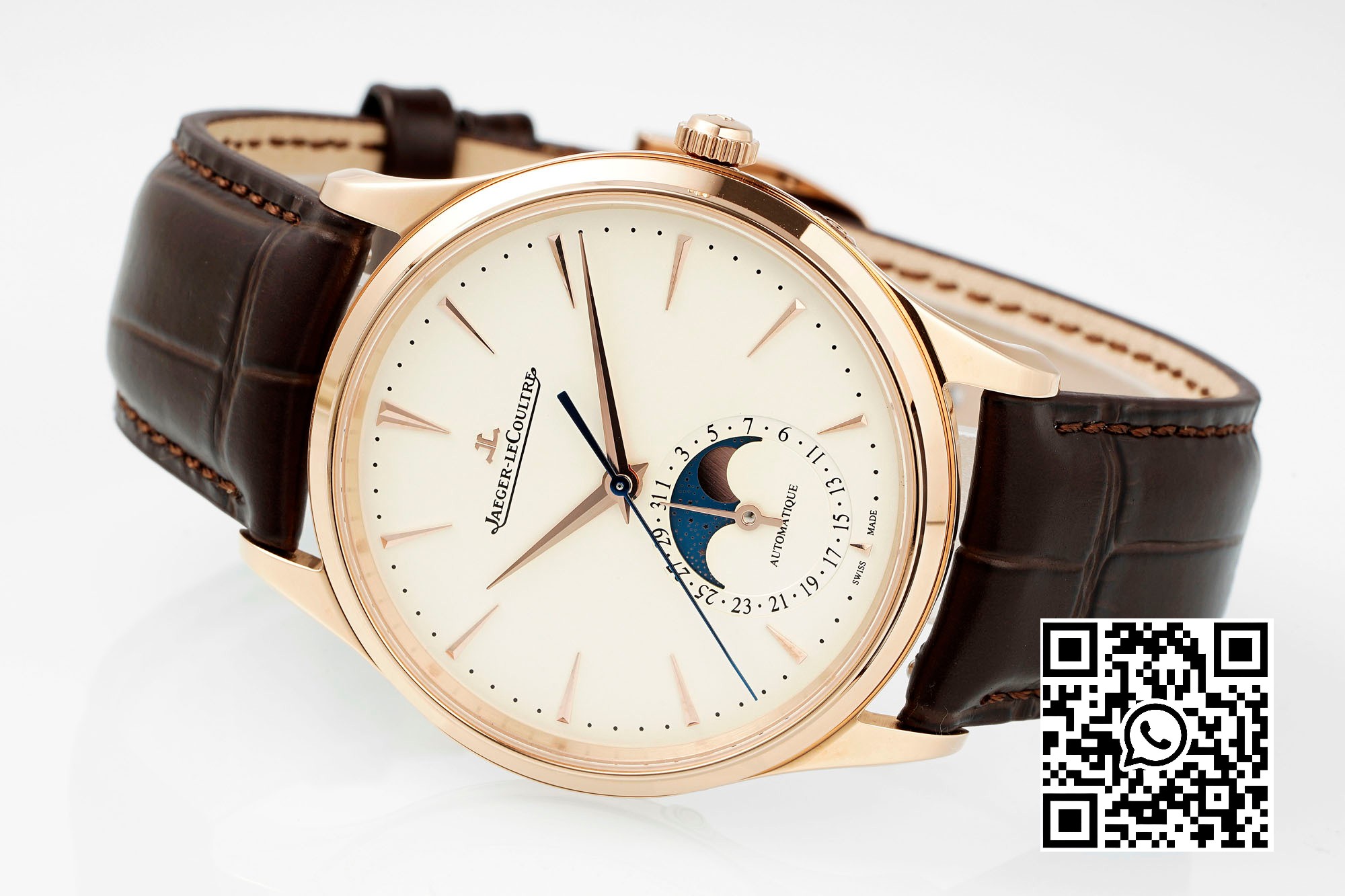 Jaeger-LeCoultre Master Ultra Thin Moon 1362511 RG APS Factory 1:1 Best Edition White Dial