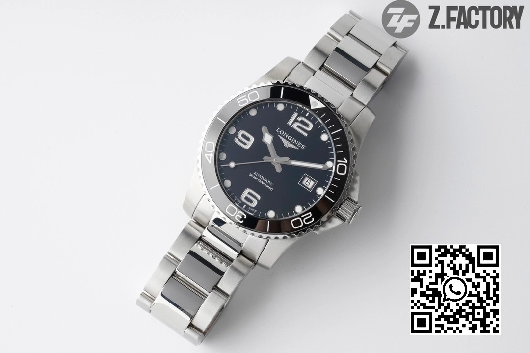 Longines Conquest L3.781.4.56.6 Black Ceramic Bezel SS ZF Factory 1:1 Best Edition Black Dial