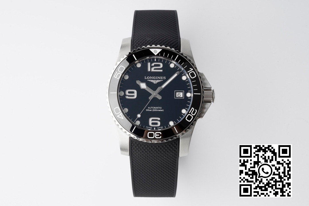 Longines Conquest L3.781.4.56.6 SS Black Ceramic Bezel SS ZF Factory 1:1 Best Edition Black Dial