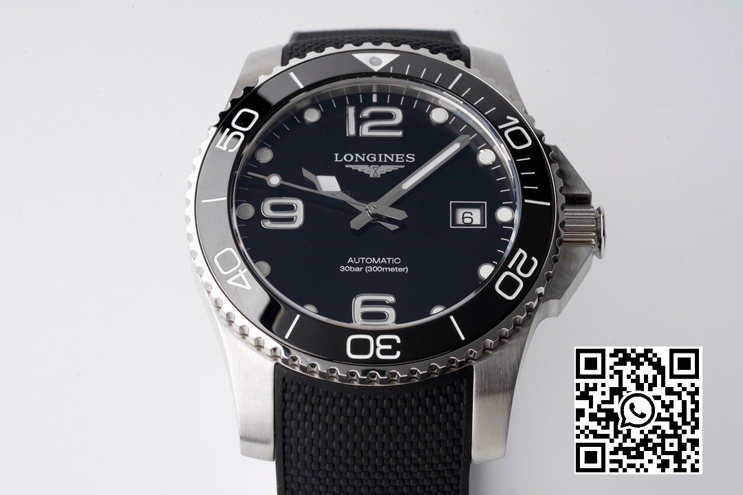 Longines Conquest L3.781.4.56.6 SS Black Ceramic Bezel SS ZF Factory 1:1 Best Edition Black Dial