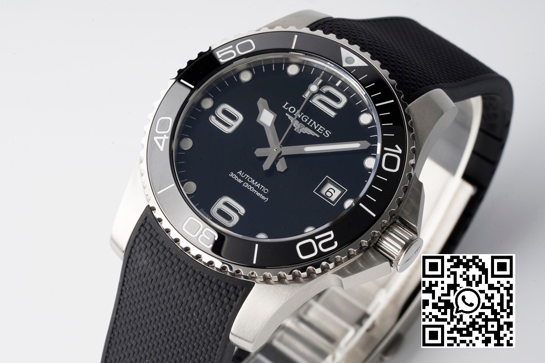 Longines Conquest L3.781.4.56.6 SS Black Ceramic Bezel SS ZF Factory 1:1 Best Edition Black Dial