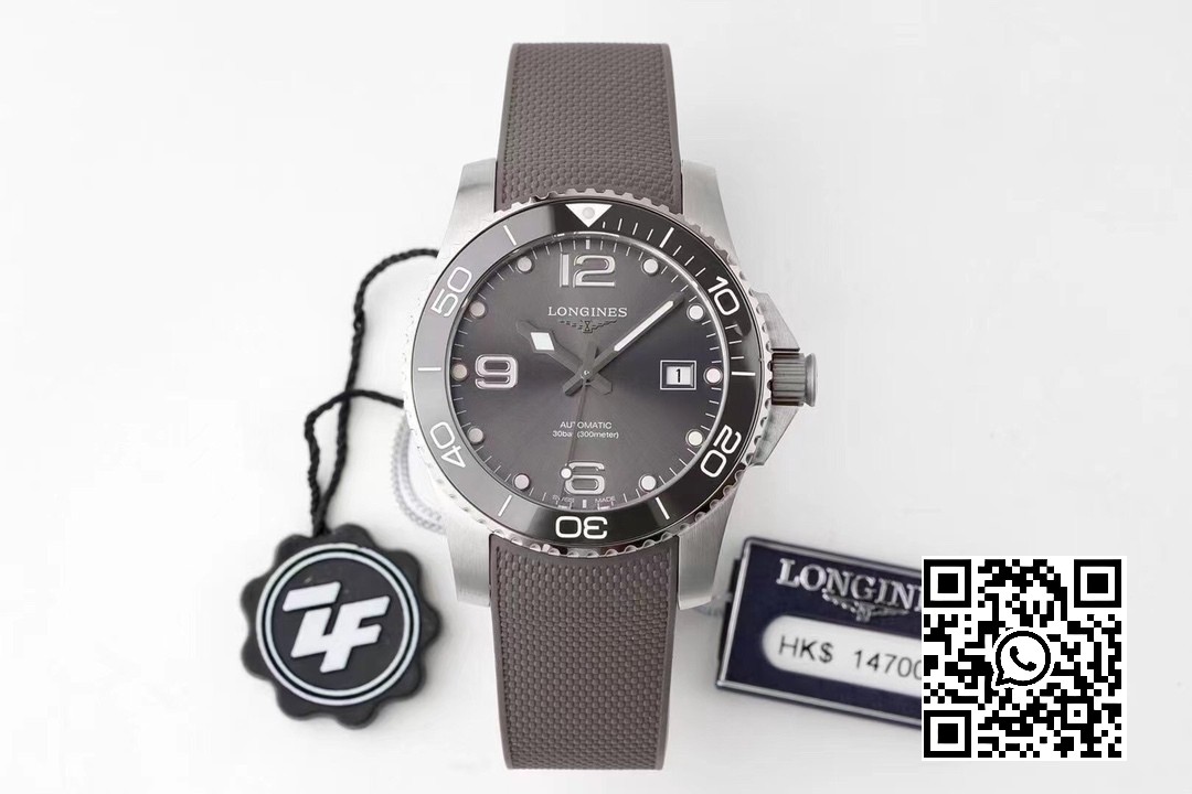 Longines Conquest L3.781.4.56.6 SS Gray Ceramic Bezel SS ZF Factory 1:1 Best Edition Gray Dial