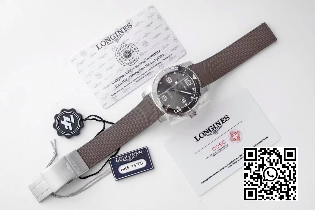 Longines Conquest L3.781.4.56.6 SS Gray Ceramic Bezel SS ZF Factory 1:1 Best Edition Gray Dial