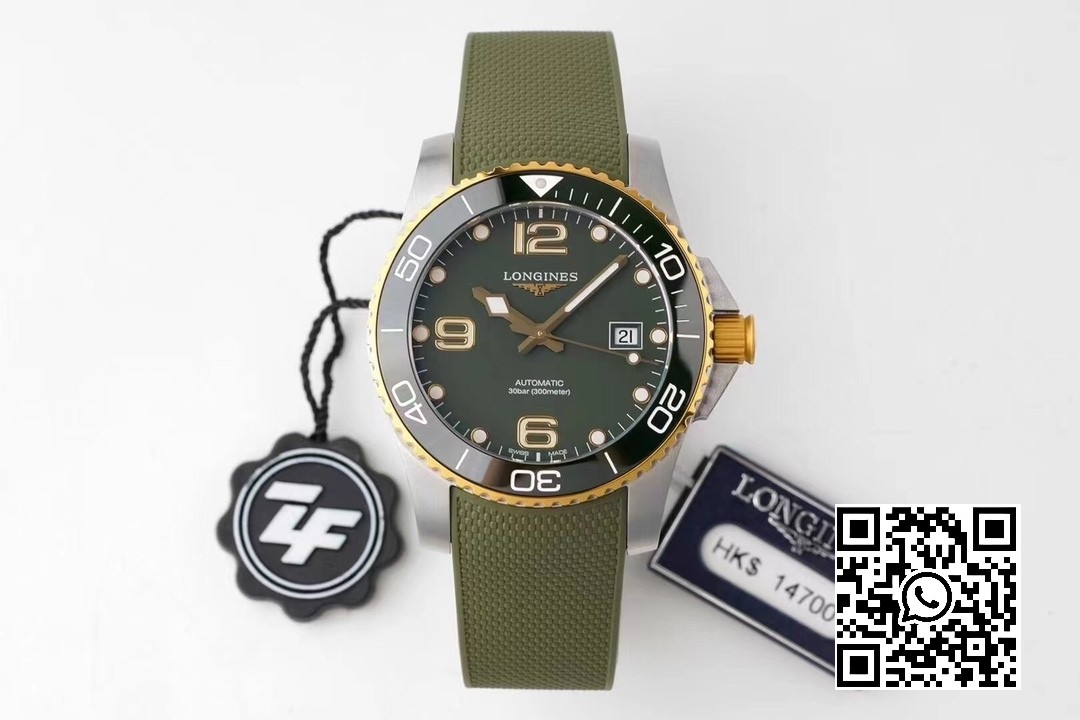 Longines Conquest L3.781.3.06.9 SS/YG Green Ceramic Bezel SS ZF Factory 1:1 Best Edition Green Dial