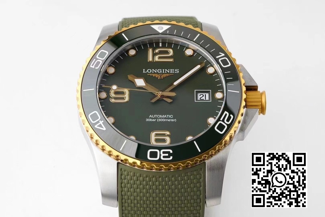 Longines Conquest L3.781.3.06.9 SS/YG Green Ceramic Bezel SS ZF Factory 1:1 Best Edition Green Dial