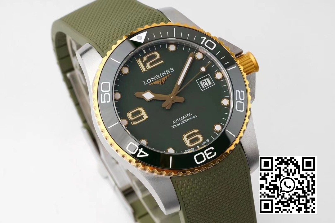 Longines Conquest L3.781.3.06.9 SS/YG Green Ceramic Bezel SS ZF Factory 1:1 Best Edition Green Dial