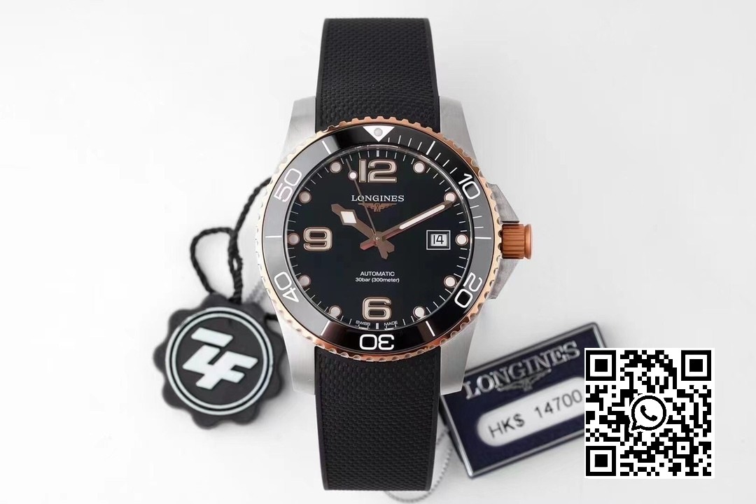 Longines Conquest L3.781.3.58.9 SS/GR Black Ceramic Bezel SS ZF Factory 1:1 Best Edition Black Dial