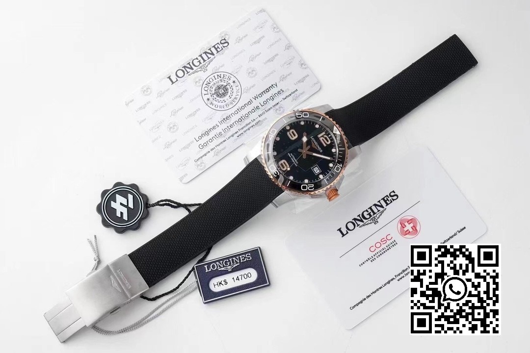 Longines Conquest L3.781.3.58.9 SS/GR Black Ceramic Bezel SS ZF Factory 1:1 Best Edition Black Dial