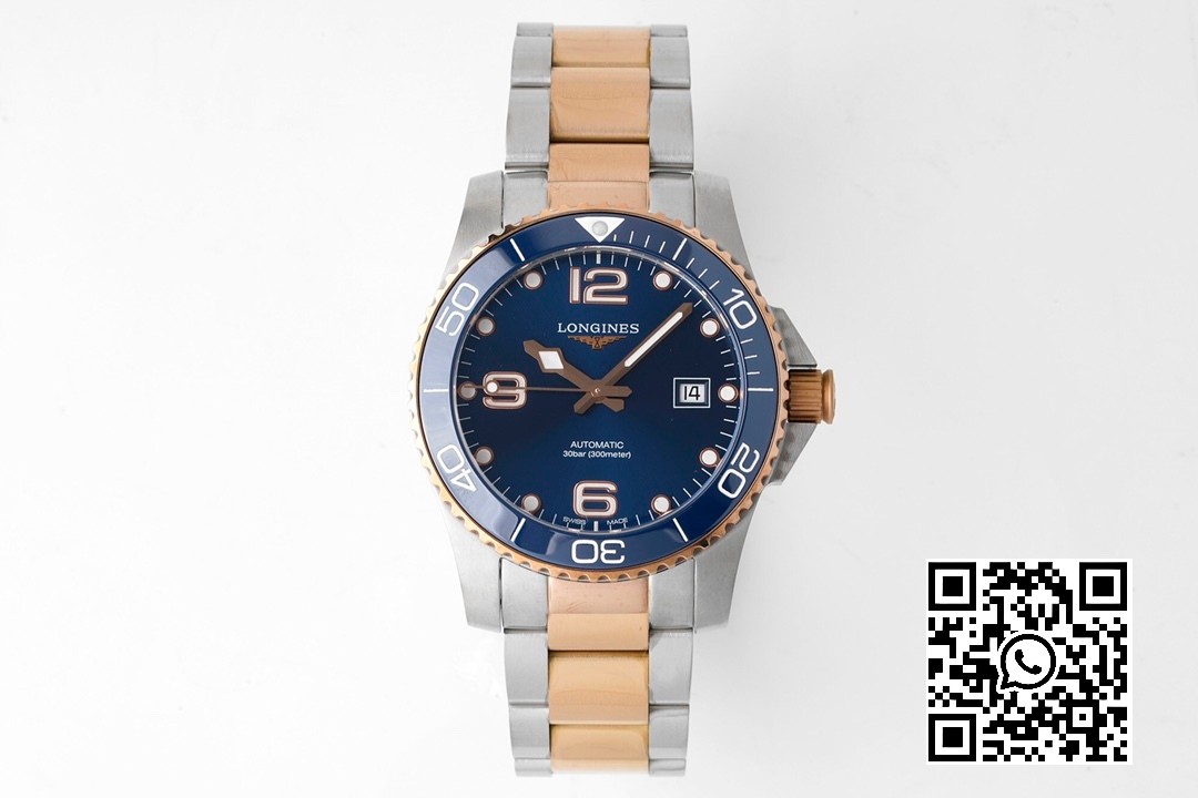 Longines Conquest L3.781.3.98.7 SS/RG Blue Ceramic Bezel SS ZF Factory 1:1 Best Edition Blue Dial