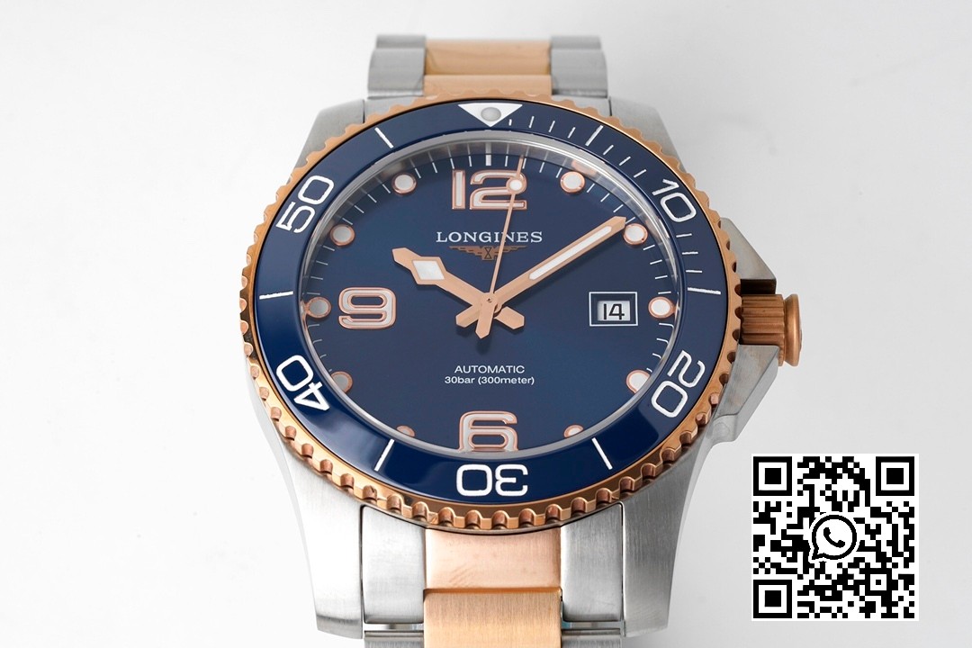 Longines Conquest L3.781.3.98.7 SS/RG Blue Ceramic Bezel SS ZF Factory 1:1 Best Edition Blue Dial