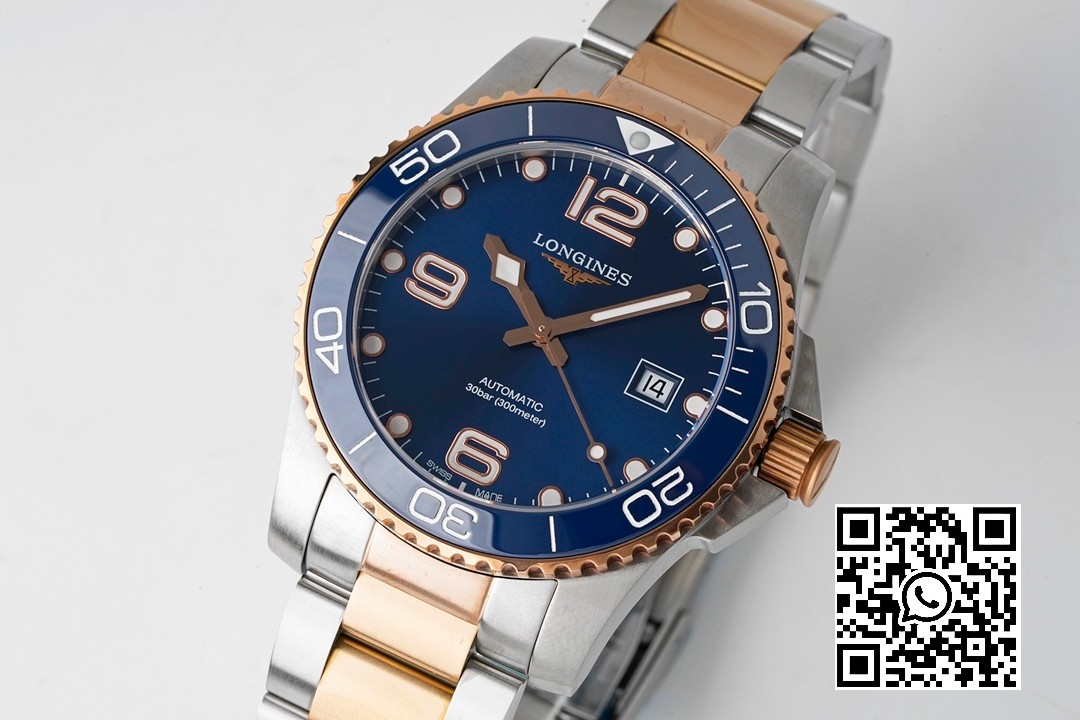 Longines Conquest L3.781.3.98.7 SS/RG Blue Ceramic Bezel SS ZF Factory 1:1 Best Edition Blue Dial