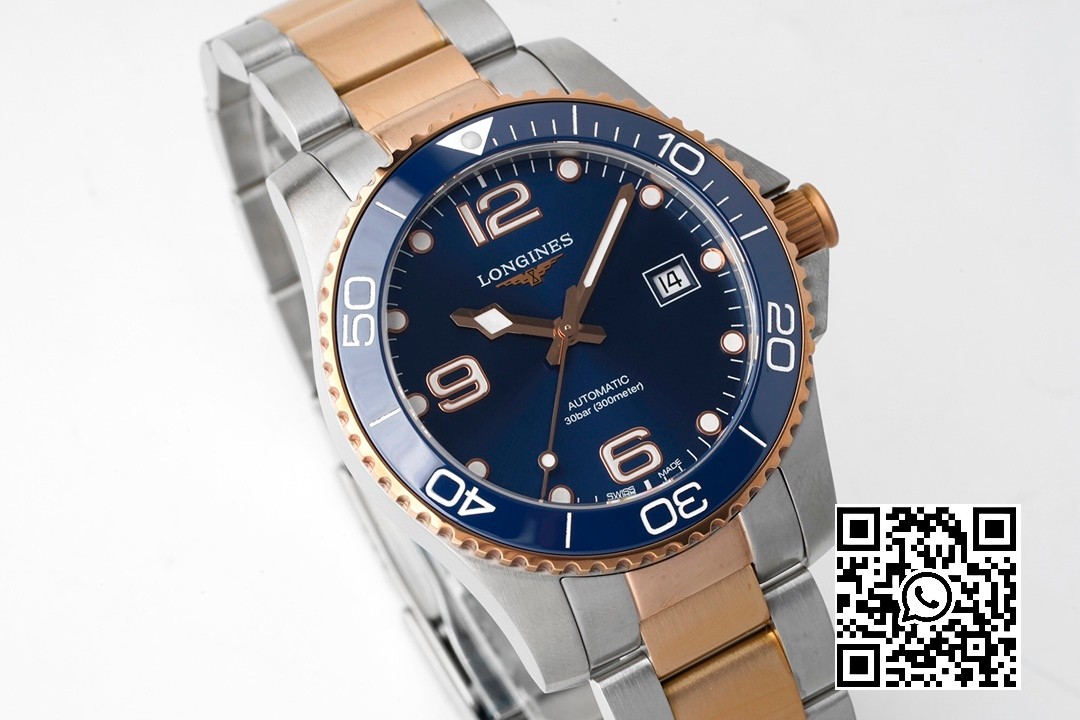 Longines Conquest L3.781.3.98.7 SS/RG Blue Ceramic Bezel SS ZF Factory 1:1 Best Edition Blue Dial