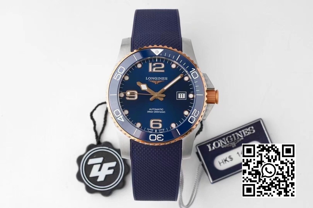 Longines Conquest L3.781.3.98.9 SS/GR Blue Ceramic Bezel SS ZF Factory 1:1 Best Edition Blue Dial