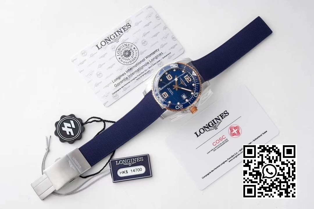 Longines Conquest L3.781.3.98.9 SS/GR Blue Ceramic Bezel SS ZF Factory 1:1 Best Edition Blue Dial