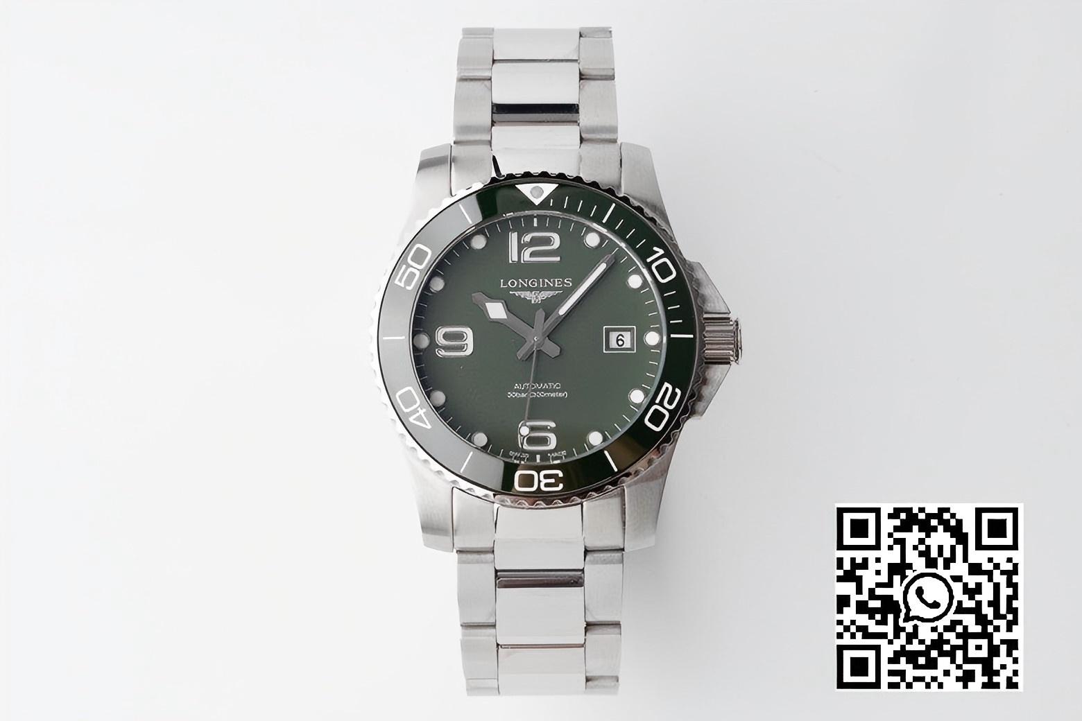 Longines Conquest L3.781.4.06.6 Green Ceramic Bezel SS ZF Factory 1:1 Best Edition Green Dial