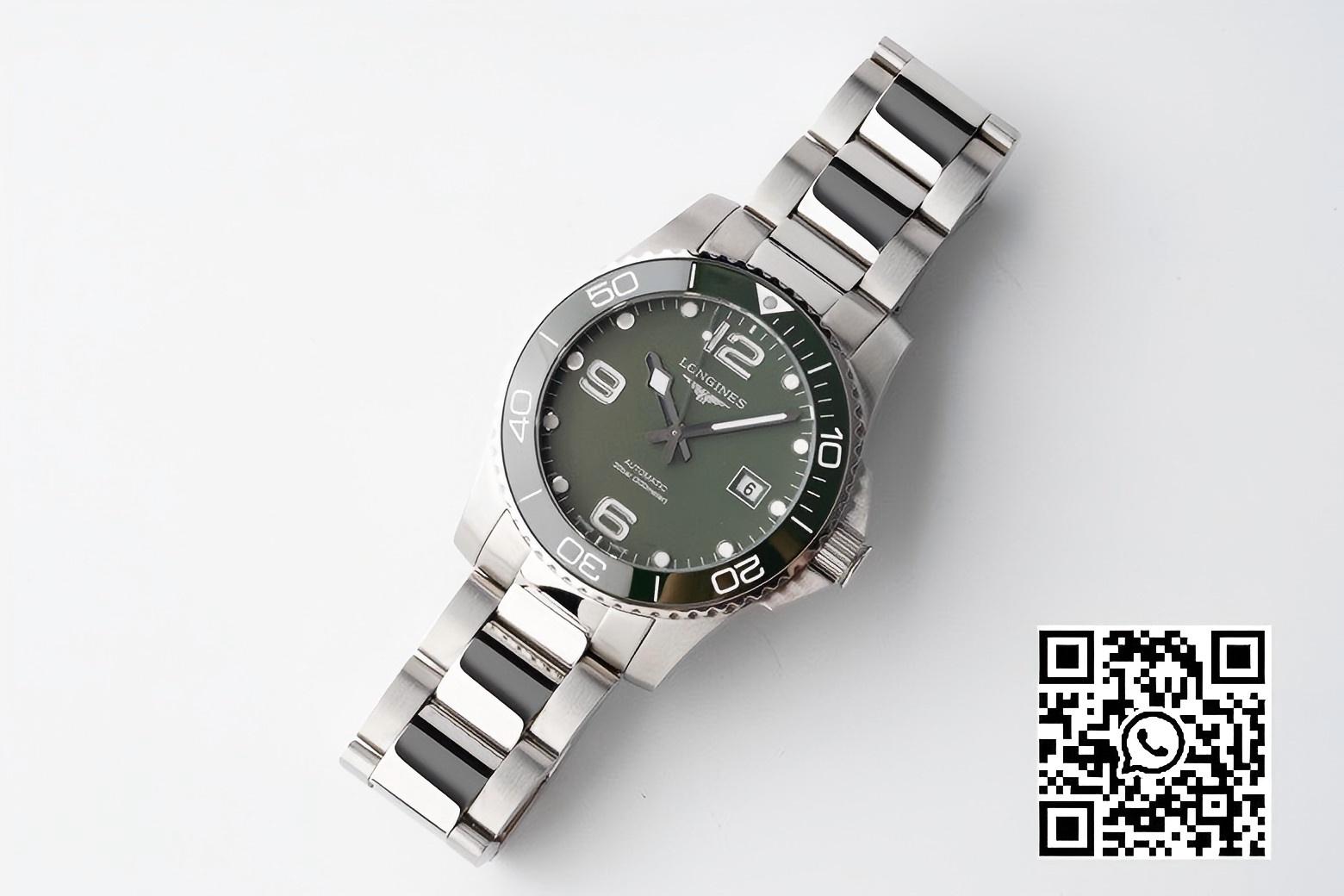 Longines Conquest L3.781.4.06.6 Green Ceramic Bezel SS ZF Factory 1:1 Best Edition Green Dial