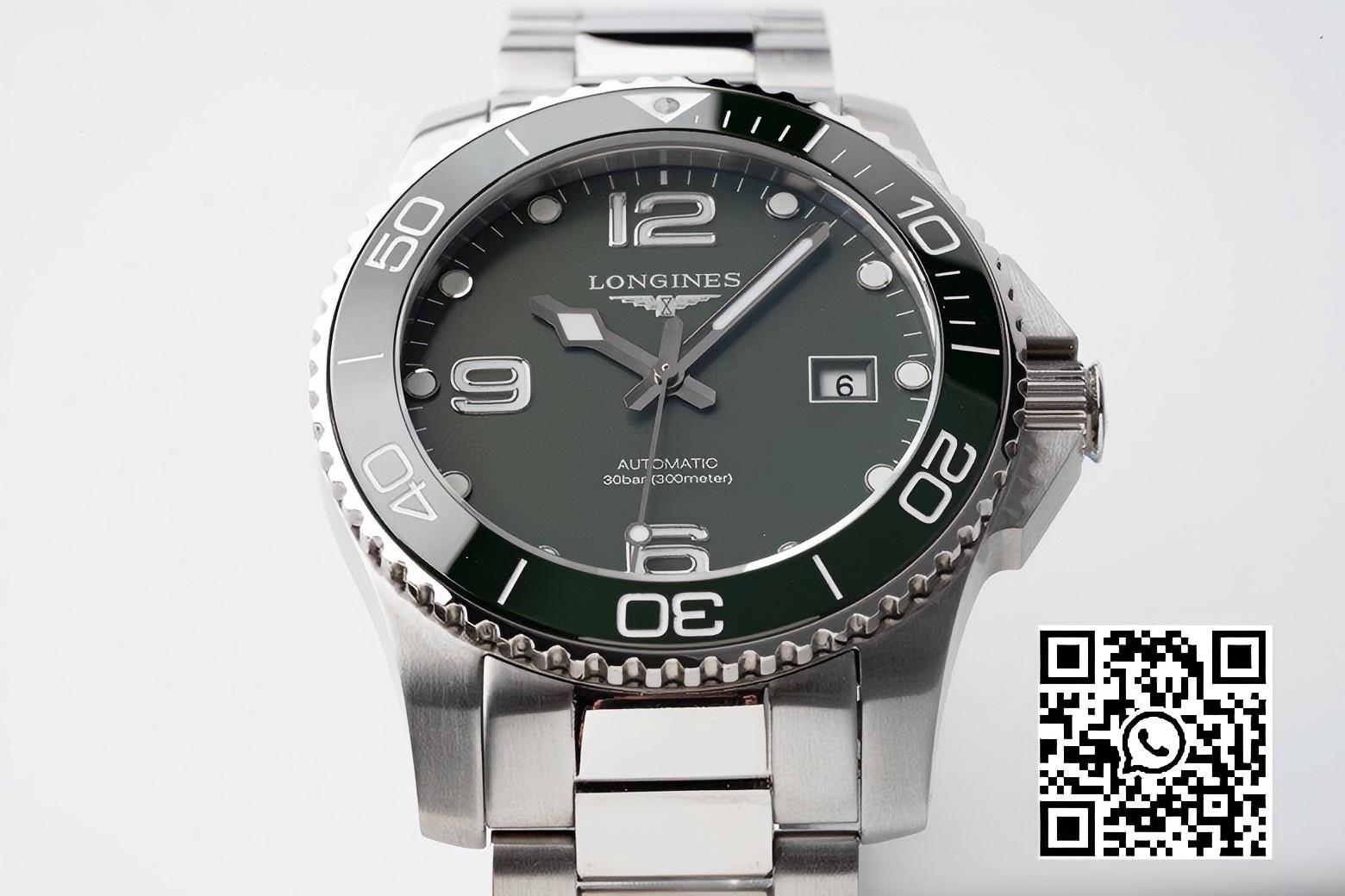 Longines Conquest L3.781.4.06.6 Green Ceramic Bezel SS ZF Factory 1:1 Best Edition Green Dial