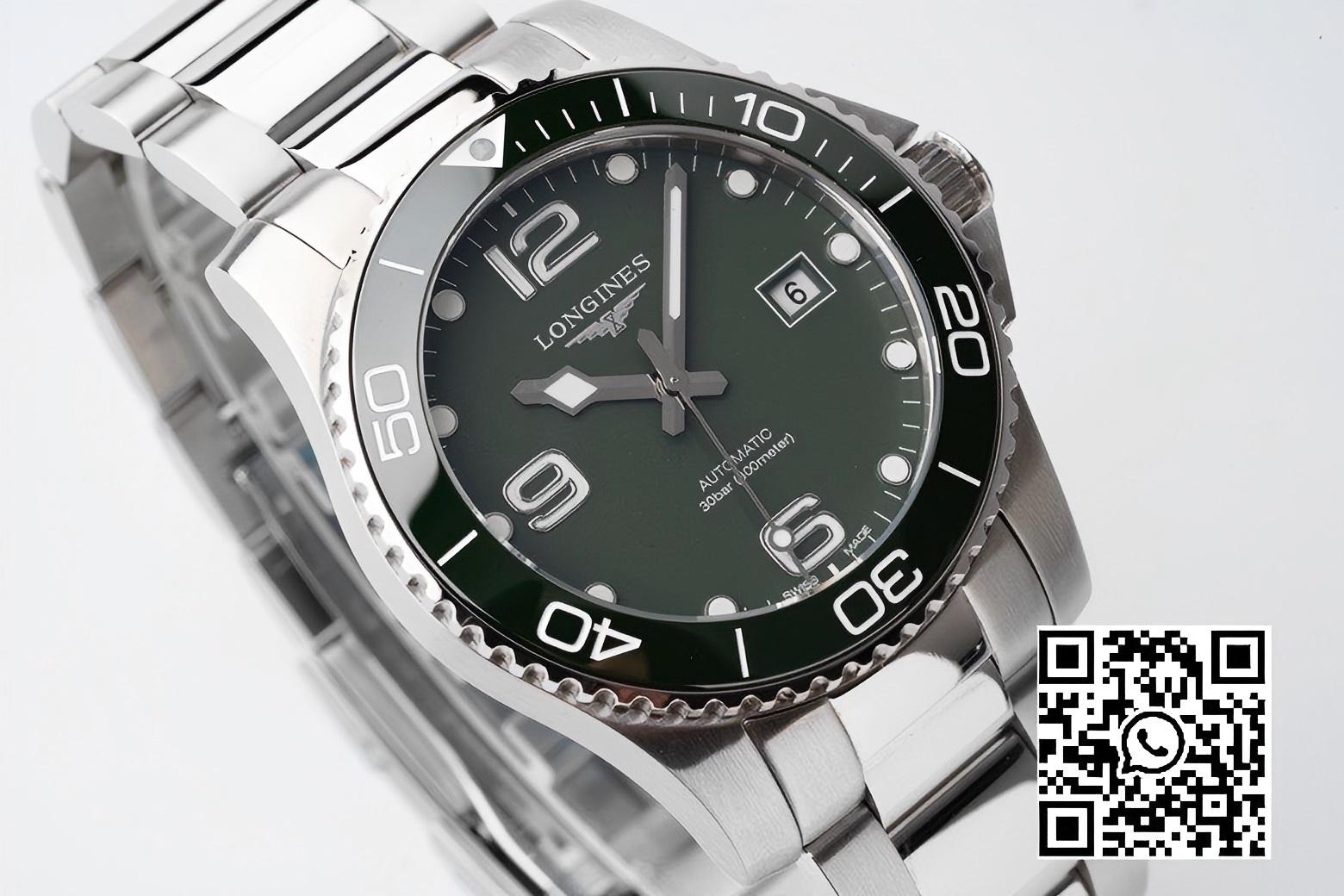 Longines Conquest L3.781.4.06.6 Green Ceramic Bezel SS ZF Factory 1:1 Best Edition Green Dial