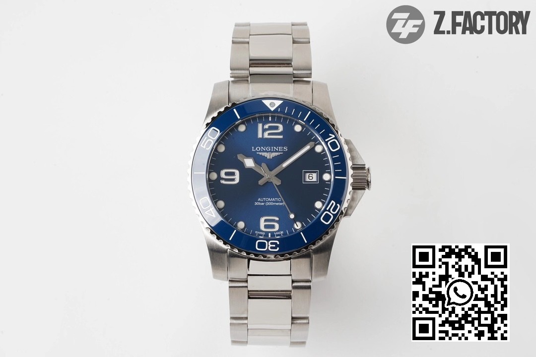 Longines Conquest L3.742.4.96.6 SS Blue Ceramic Bezel SS ZF Factory 1:1 Best Edition Blue Dial