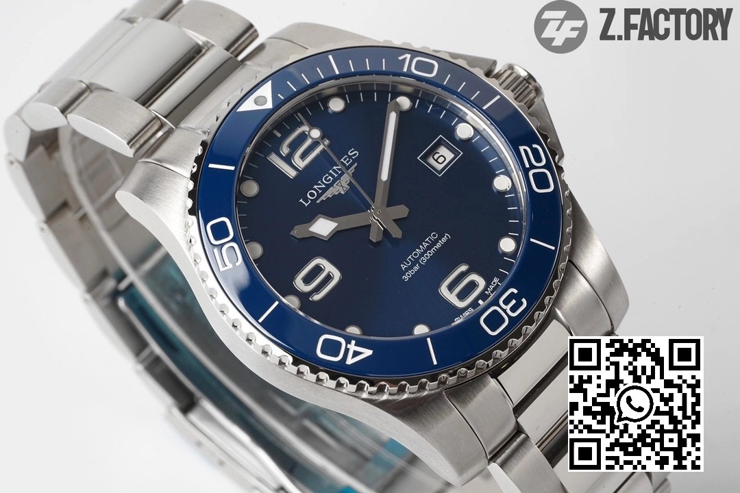 Longines Conquest L3.742.4.96.6 SS Blue Ceramic Bezel SS ZF Factory 1:1 Best Edition Blue Dial