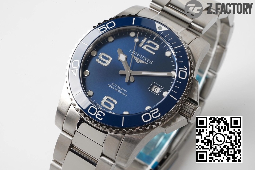 Longines Conquest L3.742.4.96.6 SS Blue Ceramic Bezel SS ZF Factory 1:1 Best Edition Blue Dial