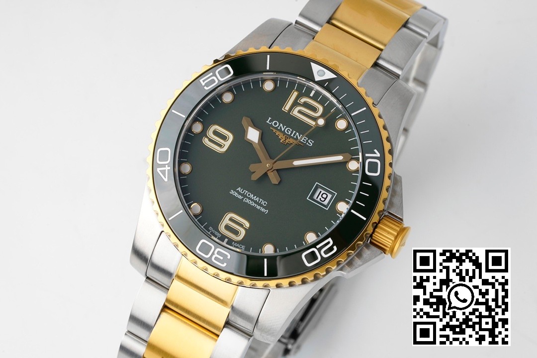 Longines Conquest L3.781.3.06.7 SS/YG Green Ceramic Bezel SS ZF Factory 1:1 Best Edition Green Dial