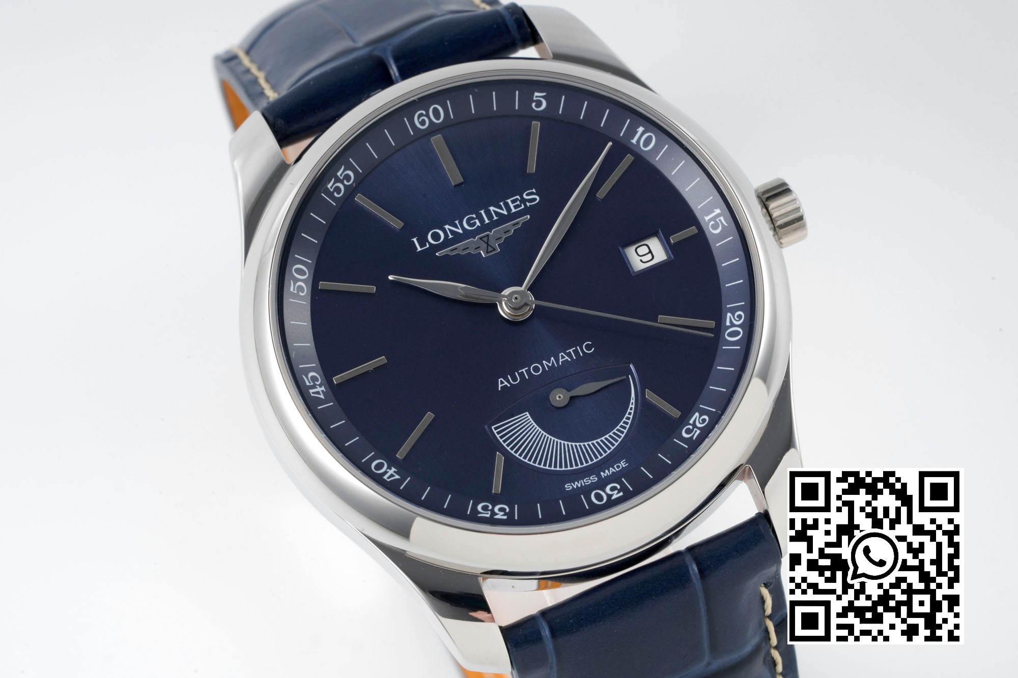 Longines Master Moonphase SS APS Factory 1:1 Best Edition Blue Stick Dial