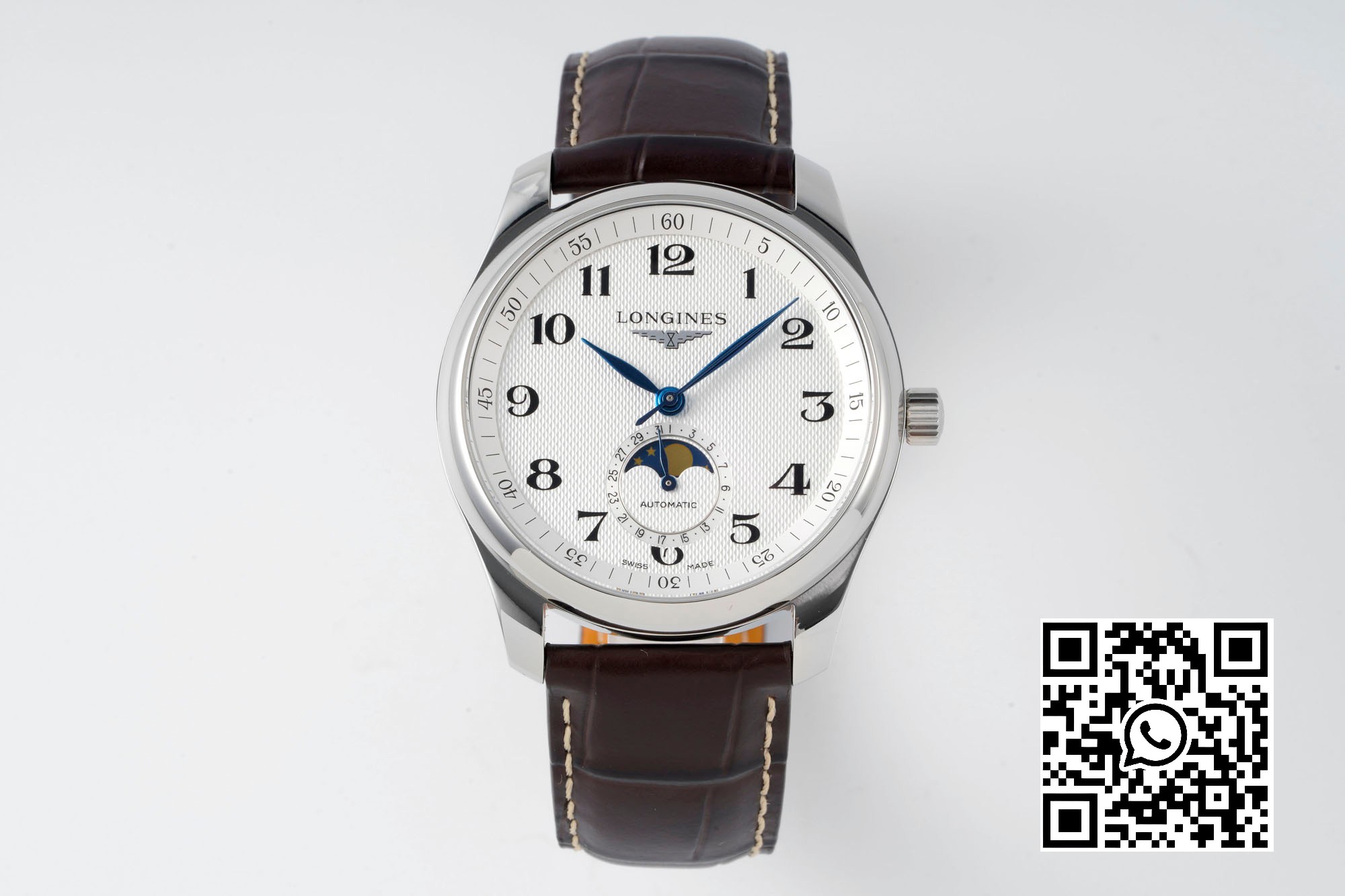 Longines Master Moonphase SS APS Factory 1:1 Best Edition White Numeral Dial